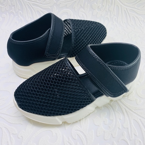 Designer ALL Black mesh sneakers girls 1 - Picture 5 of 8